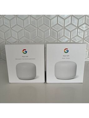 GOOGLE Nest Wifi Dual Band Router and Google Nest Wifi Add-On Point Original Box